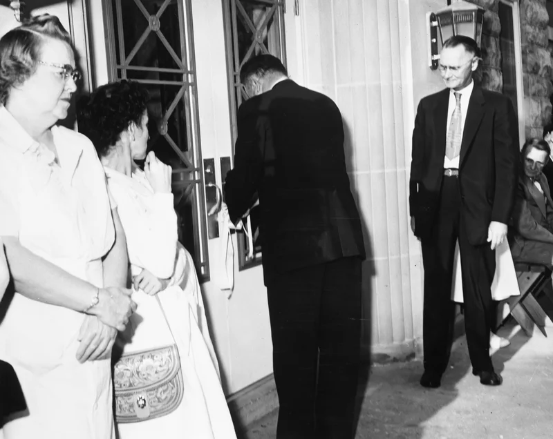 1948 1953 Paul Hackney Dir Division of Medical Hospitals KY Dept Health Cuts Ribbon hospital opening